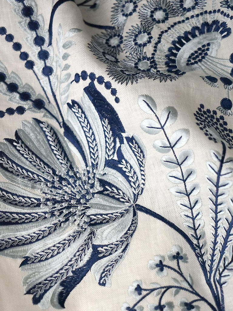 Scalamandre ANNELISE EMBROIDERY PORCELAIN Fabric