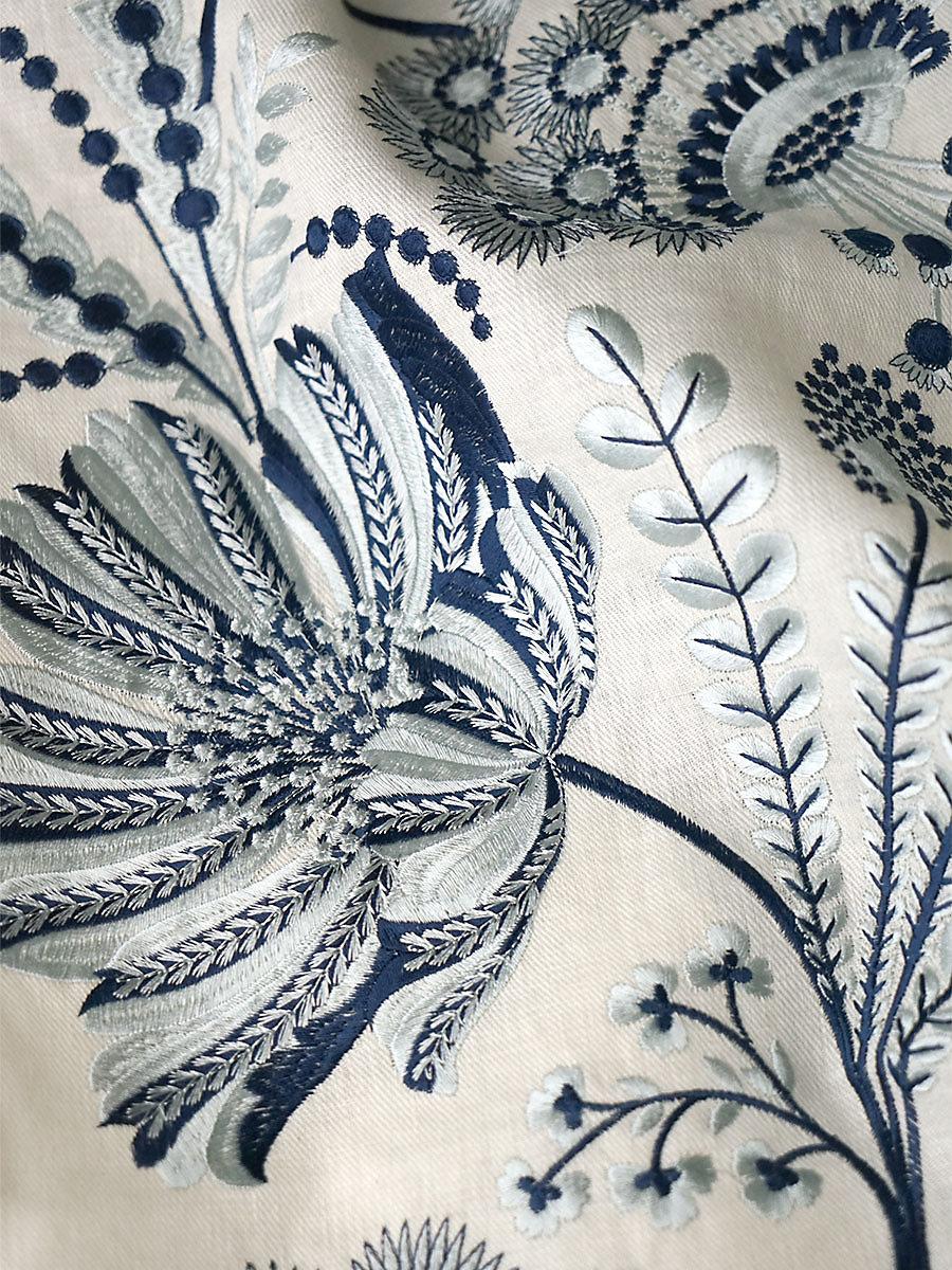 Scalamandre Annelise Embroidery Porcelain Fabric