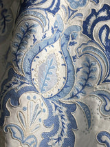 Scalamandre AVA DAMASK EMBROIDERY PORCELAIN Fabric