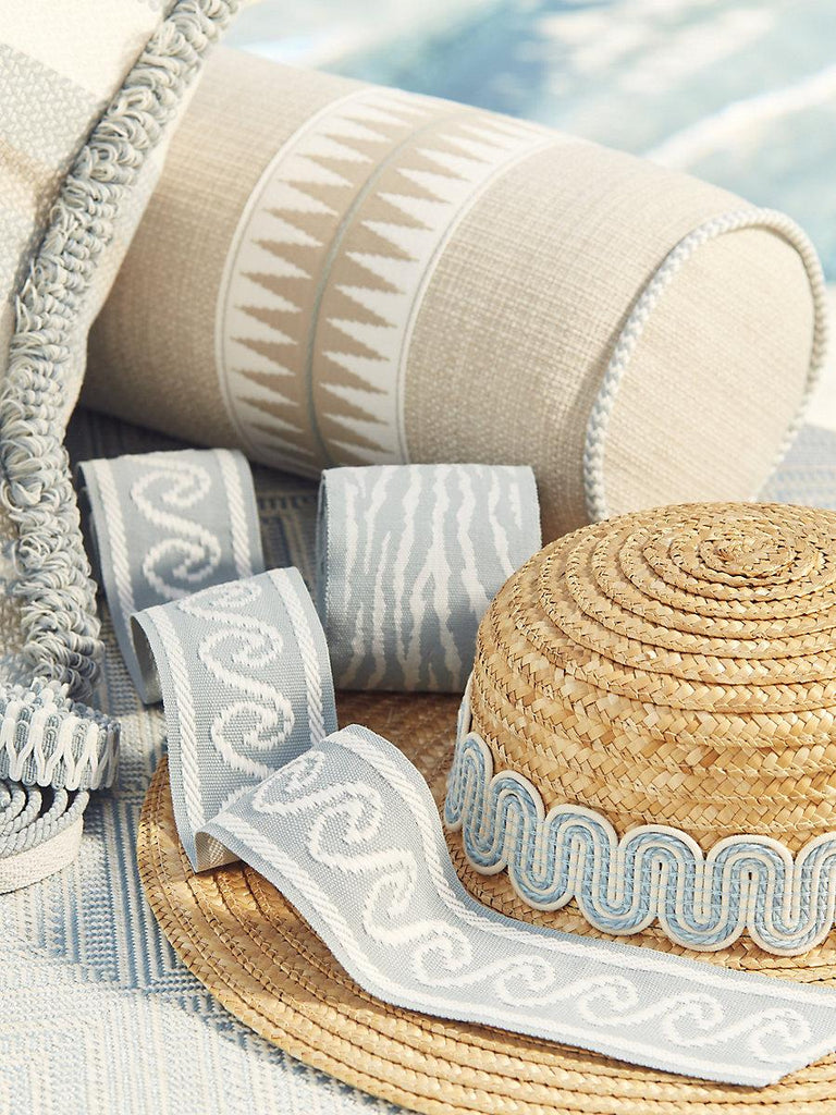 Scalamandre Santorini Stripe Palm Fabric