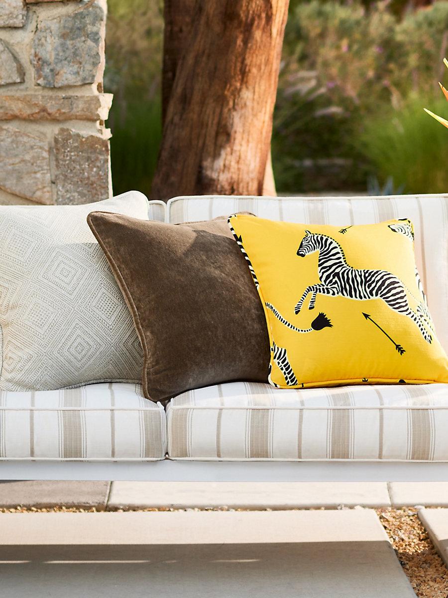 Scalamandre Bay Velvet | Outdoor Taupe Fabric