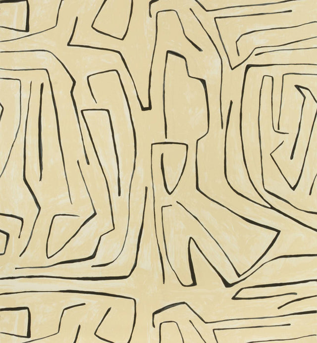 Lee Jofa GRAFFITO LINEN/ONYX Wallpaper