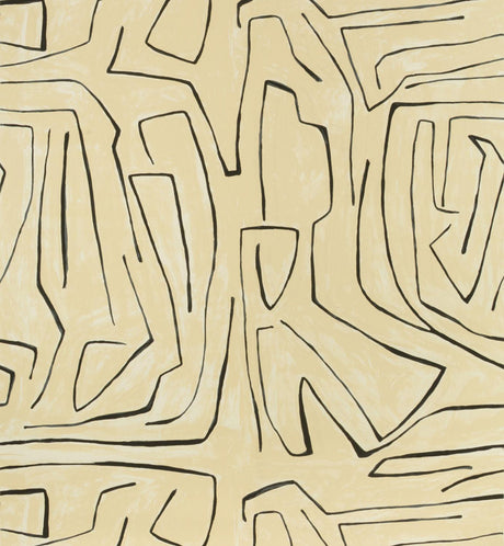 Lee Jofa GRAFFITO LINEN/ONYX Wallpaper