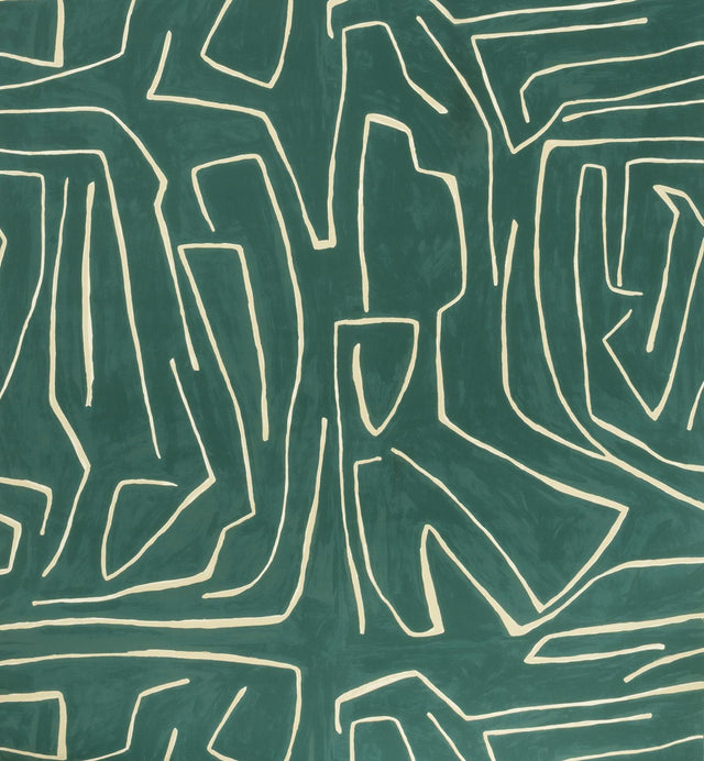 Lee Jofa GRAFFITO TEAL/PEARL Wallpaper