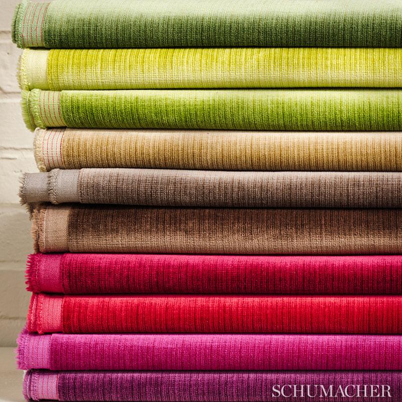 Schumacher Antique Strie Velvet Sable Fabric