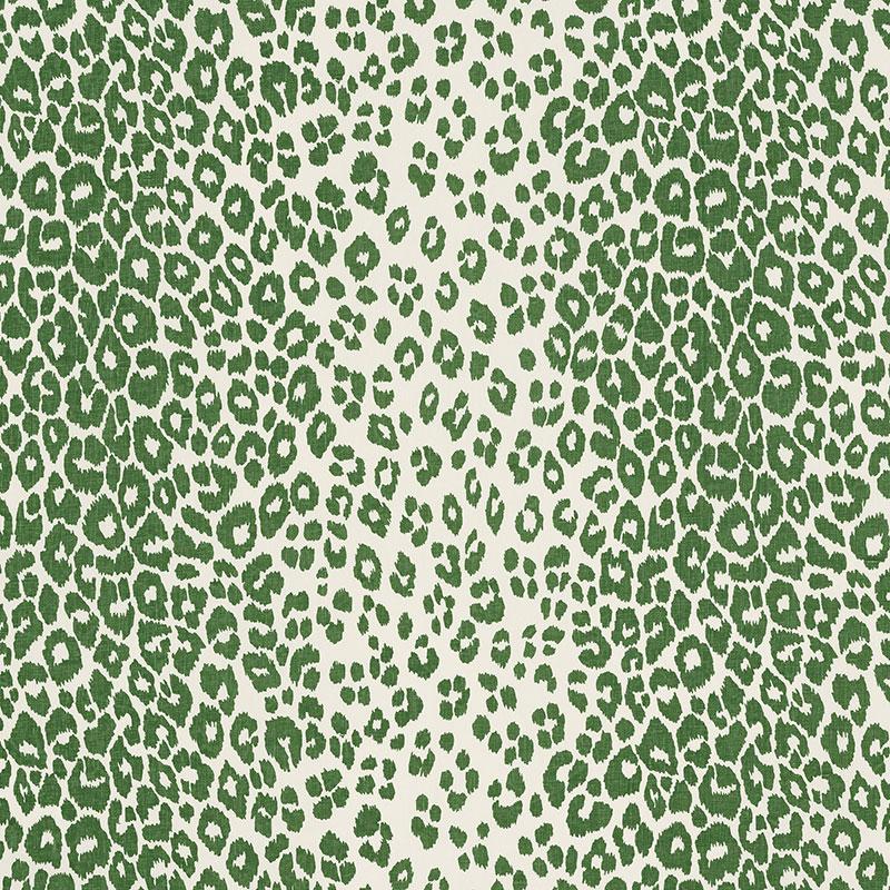 Schumacher Iconic Leopard Green Fabric