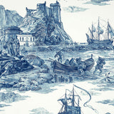 Schumacher Marine Toile Indigo Fabric