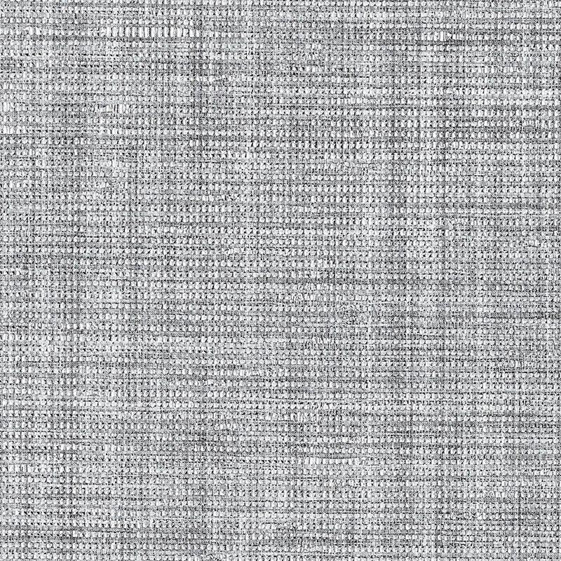 Schumacher Anodized Raffia Oxidized Silver Wallpaper
