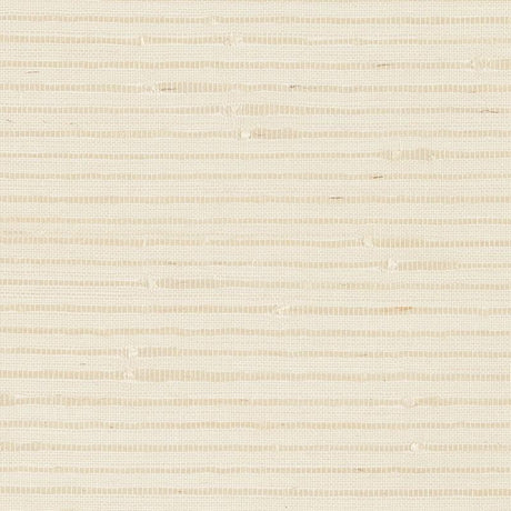 Schumacher Banded Grasscloth Cream Wallpaper