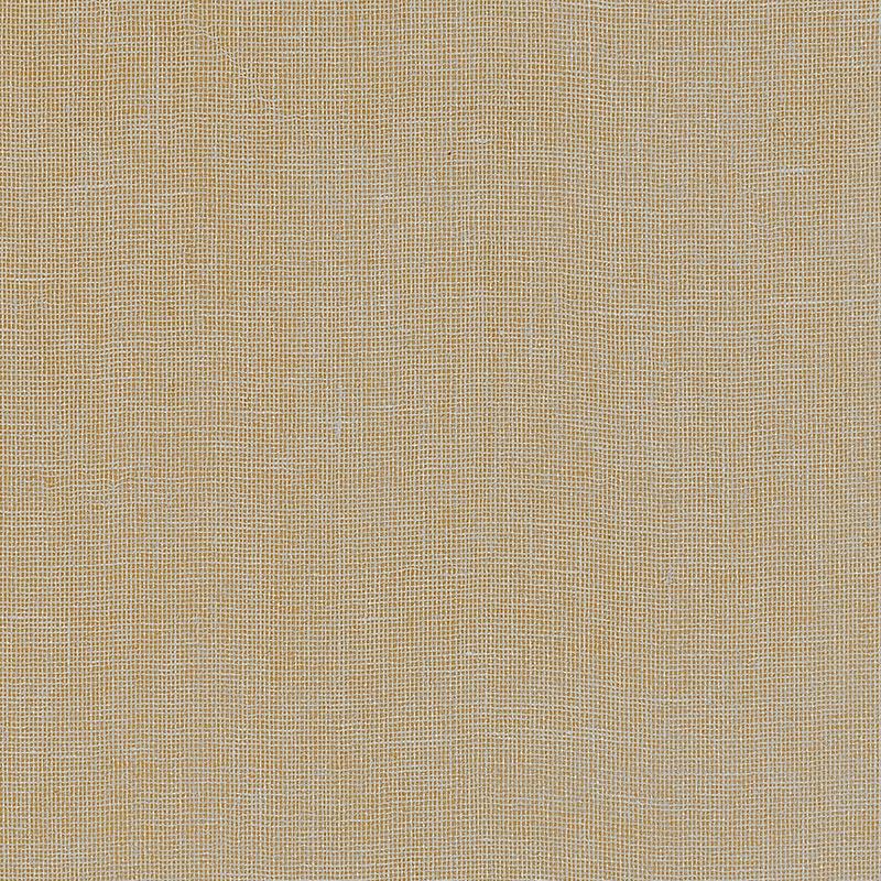 Schumacher Gilded Linen Silver & Gold Wallpaper