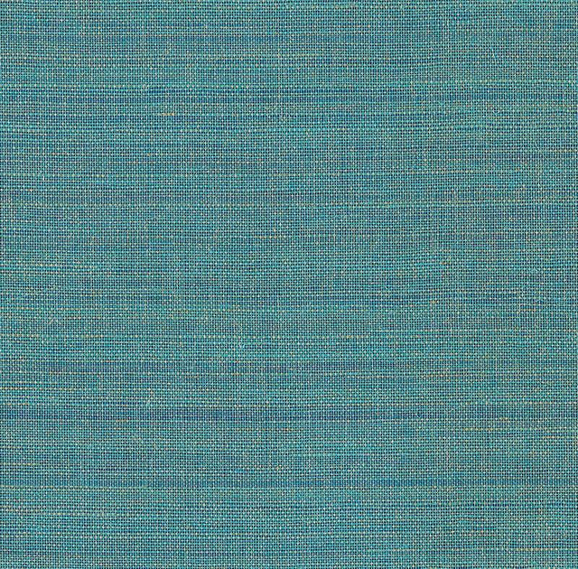 Schumacher Hemp Shimmer Peacock Shimmer Wallpaper