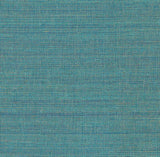 Schumacher Hemp Shimmer Peacock Shimmer Wallpaper