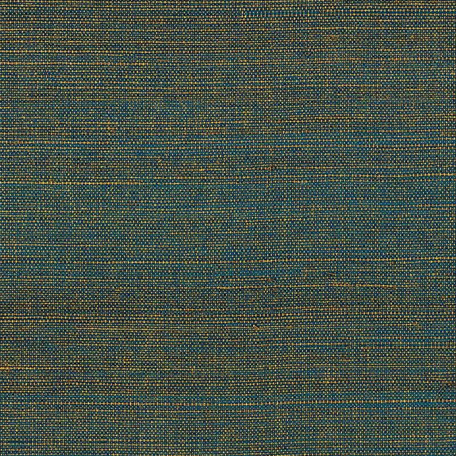 Schumacher Hemp Shimmer Sapphire Shimmer Wallpaper