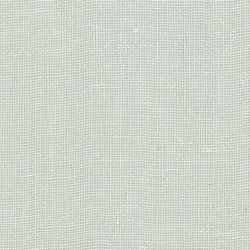 Schumacher Linen Gesso Aqua Wallpaper