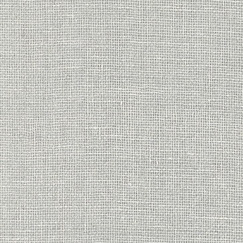 Schumacher Linen Gesso Silver Wallpaper