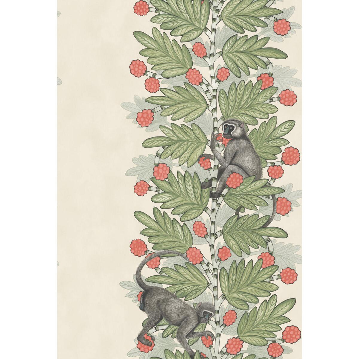 Cole & Son Acacia Green & Coral Berries Wallpaper