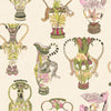 Cole & Son Khulu Vases Cream & Multi Wallpaper