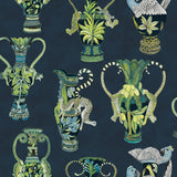 Cole & Son KHULU VASES MIDNIGHT Wallpaper