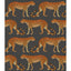 Cole & Son LEOPARD WALK CHARCOAL & ORANGE Wallpaper