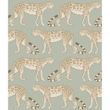 Cole & Son LEOPARD WALK OLIVE & WHITE Wallpaper