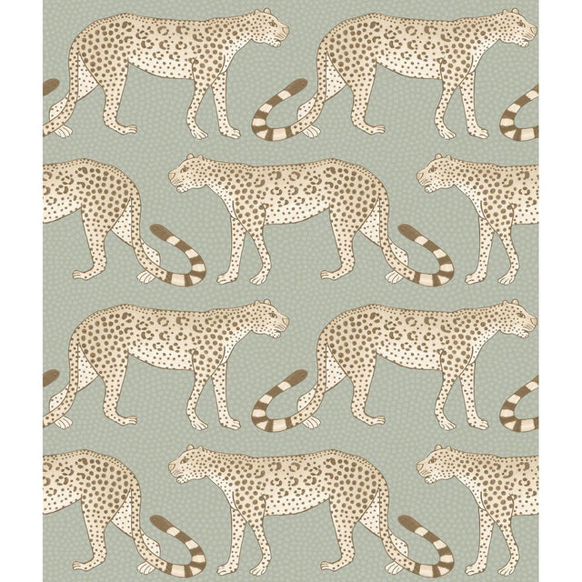 Cole & Son LEOPARD WALK OLIVE & WHITE Wallpaper