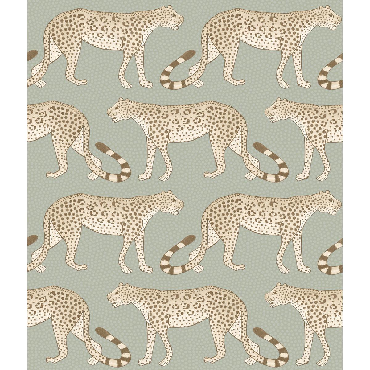 Cole & Son LEOPARD WALK OLIVE & WHITE Wallpaper