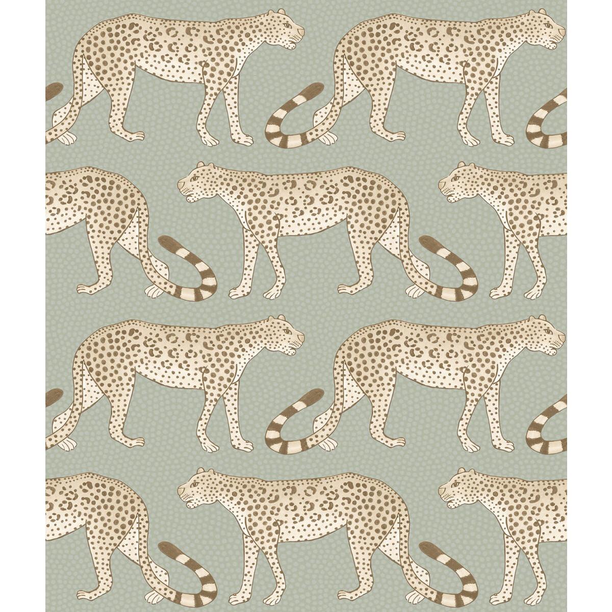 Cole & Son Leopard Walk Olive & White Wallpaper