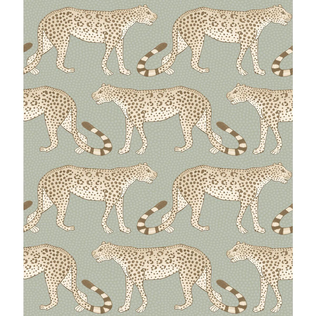 Cole & Son Leopard Walk Olive & White Wallpaper