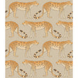 Cole & Son LEOPARD WALK STONE & ORANGE Wallpaper