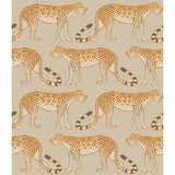 Cole & Son LEOPARD WALK STONE & ORANGE Wallpaper