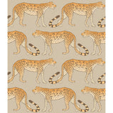 Cole & Son Leopard Walk Stone & Orange Wallpaper