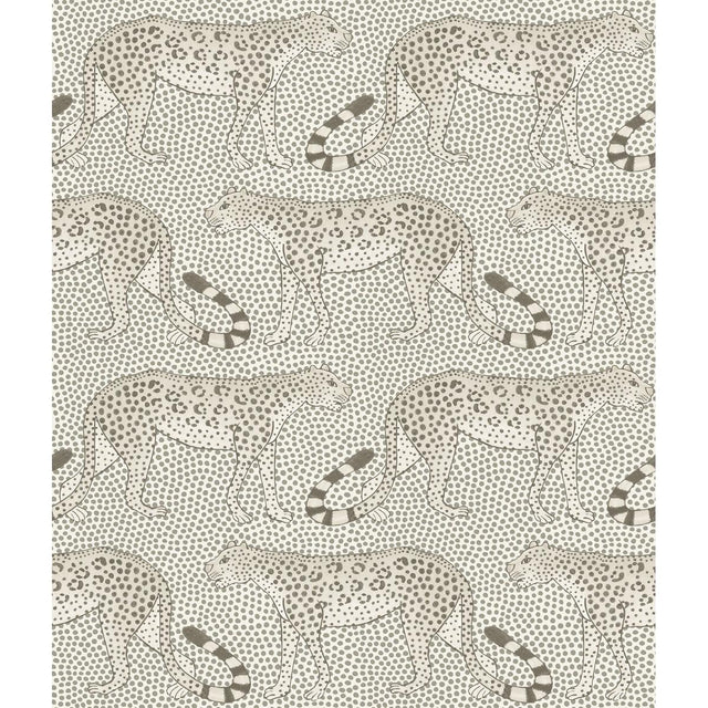 Cole & Son LEOPARD WALK BLACK & WHITE Wallpaper