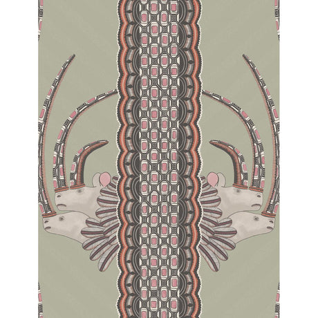 Cole & Son JABU OLIVE & PINK Wallpaper