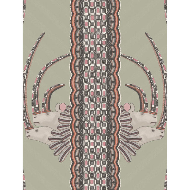 Cole & Son JABU OLIVE & PINK Wallpaper