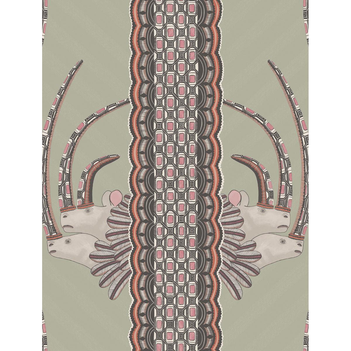 Cole & Son JABU OLIVE & PINK Wallpaper