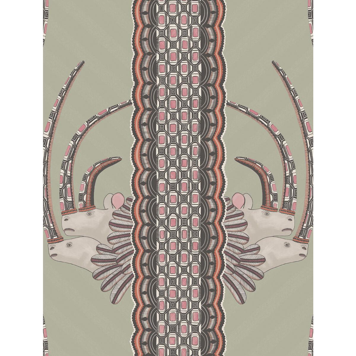 Cole & Son Jabu Olive & Pink Wallpaper