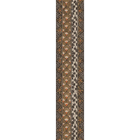 Cole & Son ARDMORE BORDER BLACK & BURNT ORANGE Wallpaper