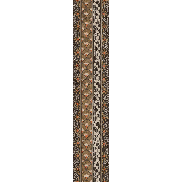 Cole & Son ARDMORE BORDER BLACK & BURNT ORANGE Wallpaper