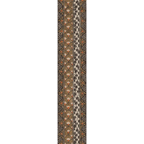 Cole & Son Ardmore Border Black & Burnt Orange Wallpaper