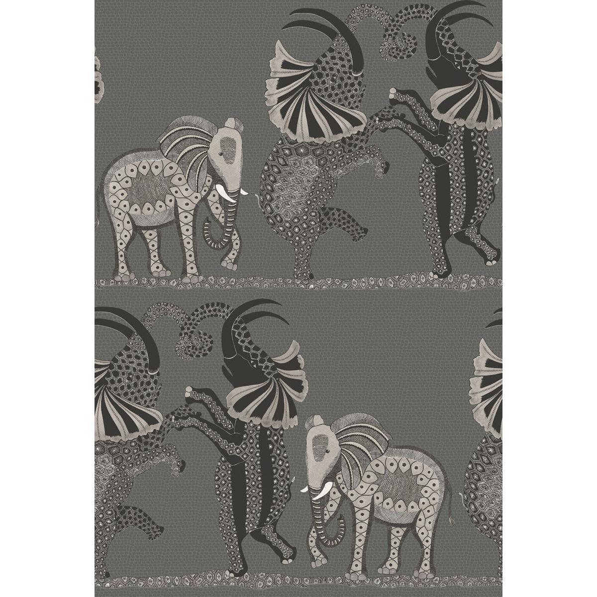 Cole & Son SAFARI DANCE CHARCOAL BLACK & WHITE Wallpaper