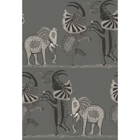 Cole & Son SAFARI DANCE CHARCOAL BLACK & WHITE Wallpaper