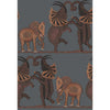 Cole & Son Safari Dance Charcoal & Reds Wallpaper