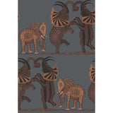 Cole & Son SAFARI DANCE CHARCOAL & REDS Wallpaper