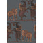 Cole & Son SAFARI DANCE CHARCOAL & REDS Wallpaper