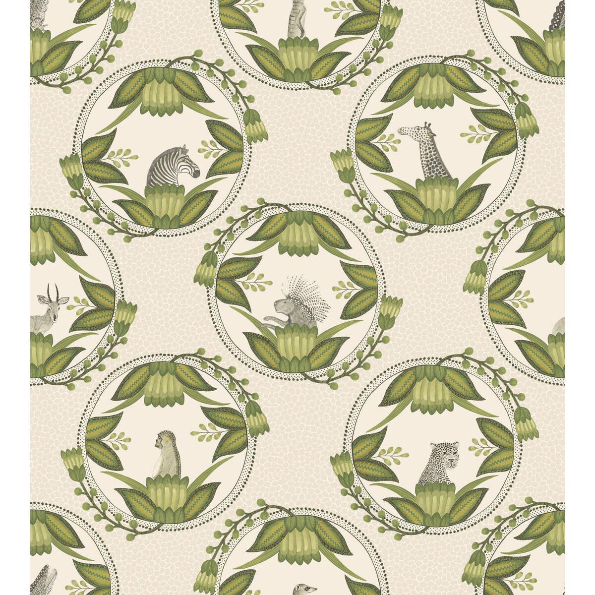 Cole & Son Ardmore Cameos Stone & Green Wallpaper