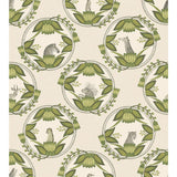 Cole & Son Ardmore Cameos Stone & Green Wallpaper