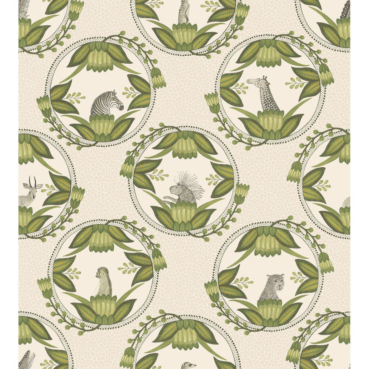 Cole & Son ARDMORE CAMEOS STONE & GREEN Wallpaper