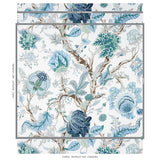 Schumacher Indian Arbre Peacock & Emerald Fabric