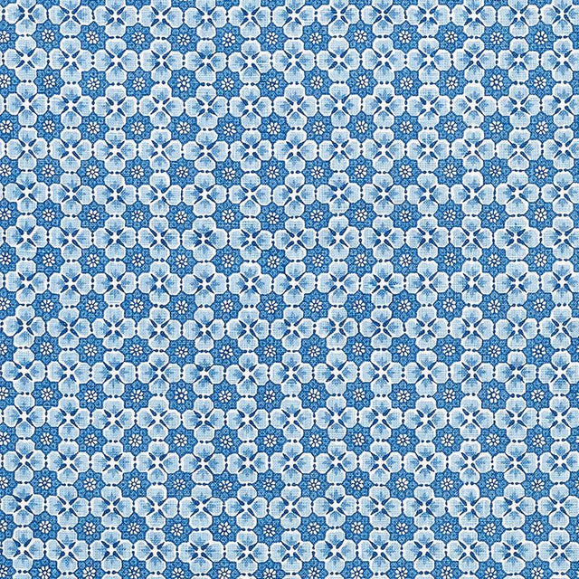 Schumacher Palisades Floret Indigo Fabric