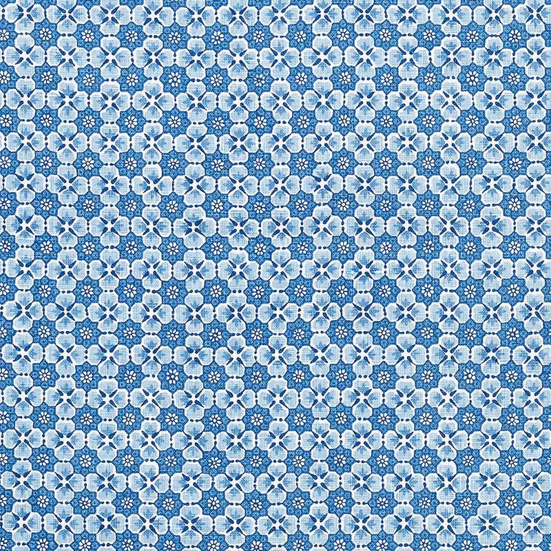 Schumacher Palisades Floret Indigo Fabric